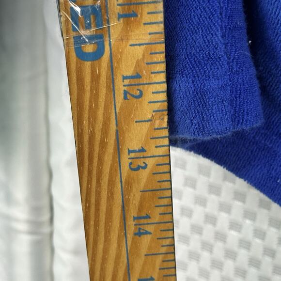 D&C Active HSN TERRY CLOTH PULL ON POCKET SHORTS XL 12” Inseam Stretchy Blue - Picture 4 of 7